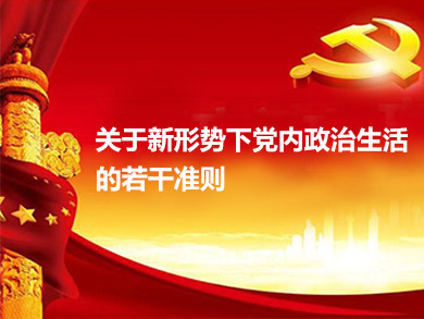 關(guān)于新形勢下黨內(nèi)政治生活的若干準則